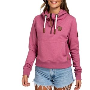 Wanakome pink half zip hoodie noella terry 1/2